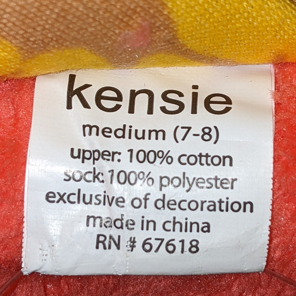 ✨ NEW Kensie Women's Slippers; Size: M 7/8; Color: Pink, Coral, Yellow, & Tan - Picture 9 of 9